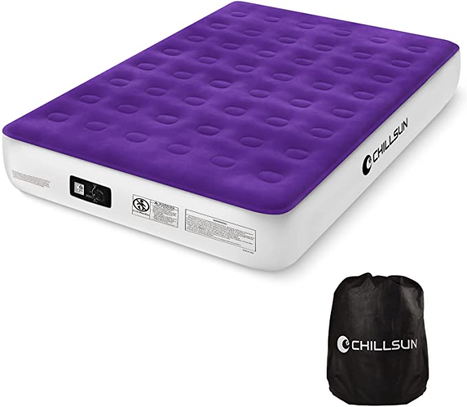 CHILLSUN 13'' Comfort & Durable Queen Air Mattress with Internal Pump